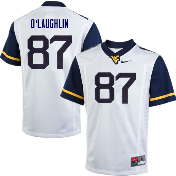 NCAA Men's Mike O'Laughlin West Virginia Mountaineers White #87 Nike Stitched Football College Authentic Jersey KI23K58OW